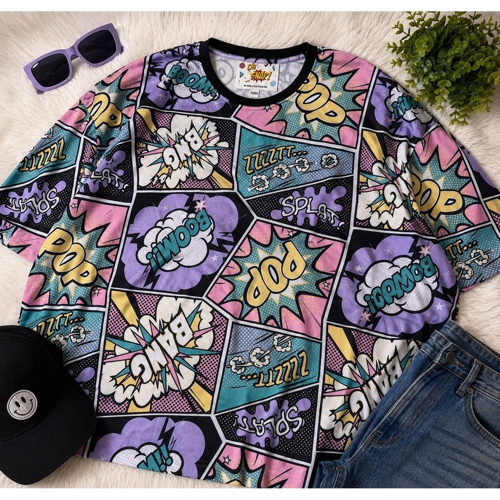 Oh Snap Drill Clothing Co Mens 5XL Comic Pop Art Graphic T-Shirt 9707196